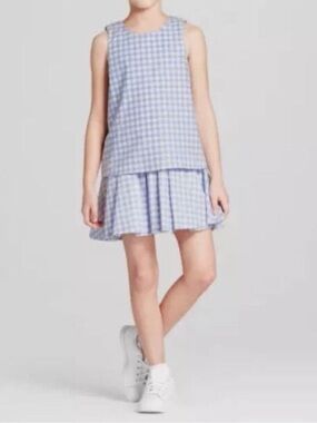 Victoria Beckham Target XL Girls, ladies XS S Blue Gingham Dress coquette preppy
